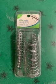 EZ Hooks 12 Piece Chrome Decorative Shower S-Hooks. NIB.