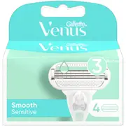 Gillette Venus Smooth Sensitive Women's Razor Blade Refills 4 Pack
