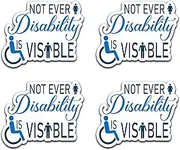 GamesMonkey® - Disabled Stickers Kit - Handicap accessible Wheelchair - for Indoor and Outdoor Use - Car Van Truck Lorry Camper (4 Piece - Disabilities V9)