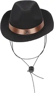 COSMEVIVI Hat for Pets Cowboy Style Headdress for Dogs Cats for Parties Weddings and Festivals Comfortable Durable Pet Costume Accessory