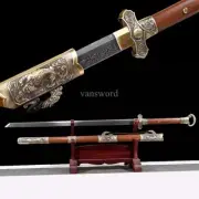 Chinese Tang Dynasty Dao Damascus Folded Steel 环首刀 Sword KIRIHA ZUKURI Sharp.