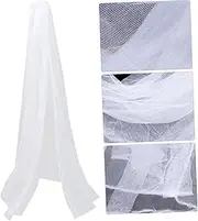 Toddmomy 1Pc Lace Edge Mosquito Net for Crib Round Dome Bed Canopy Curtain Easy Install Mosquito Protection for Durable Bed Tent Decoration White