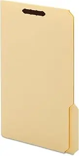 Globe Weis 1953718 Top Tab Fastener File Folder, 1/3 Cut Top Tab, Legal, 18 Point, Manila, 50/Box