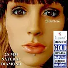 2.8mm Real i Diamond Solitaire Nose Lip Labret Piercing Ring Stud Screw 14k Gold