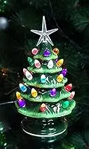 MOMENTS IN TIME LED Ceramic Xmas Tree BO, Light up, 2AA Battery not Included.