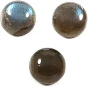 [Goyal Exports] Labradorite Cabochon Natural Gemstone 3 Pcs Wholesale Lot 9.65cts GTC157, Loose Gemstone, Labradorite Cabochon