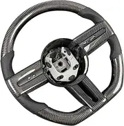 Carbon Fiber Steering Wheel Compatible With Mustang Shelby Shelby Custom Black Leather 2001 2002 2003 2004 2005 2006 2007 2008 2009(Customized)