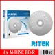 RITEK錸德 M-DISC千年光碟 4x BD-R 25GB/單片盒裝10入