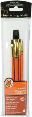 Royal & Langnickel(R) Sable/Camel Value Pack Brush Set-4/Pkg