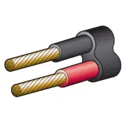 Narva 5826-30TW 50A 6MM Twin Core Sheathed Cable (30M) Red/Black (Black Sheath)