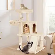 BEASTIE Cat Tree Scratching Post Scratcher Tower Condo House Furniture Wood 100CM