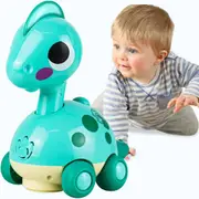 Baby Early Educational Sensory Toys , Touch and Go Musical Crawling Dinosaur Toys with Lights & Sounds