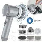 Electric Spin Scrubber Turbo Scrub Cleaning Brush Cordless Rechargeable 7 Heads