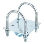 Antenna Mounting Pole Bracket Pole Holder with Double U-bolt Clamp