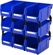 Stackable Storage Bins Wall Mounted Hanging Bins Parts Storage Organizer Garage