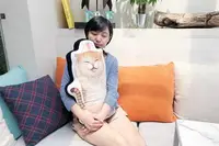 在飛比找樂天市場購物網優惠-【特價】朝隈俊男 Animal Life 貓瑜珈寶寶 橘貓 