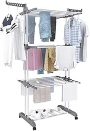 Foldable Garment Hanger Clothes Airer Drying Rack Laundry Support Horse Stand