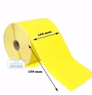 5,000 YELLOW Direct Thermal Labels 100mm x 150mm Zebra LP2844 Type Printer