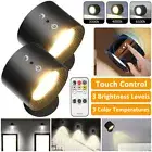 2pcs 3 Colors LED Reading Lights Wall Mounted Sconces Rechargeable Battery Lamps