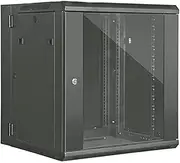 12RU Wall Mount Swing Data Cabinet, 600 mm Depth, Black
