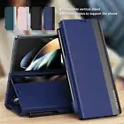 For Samsung Galaxy Z Fold 6 5 4 3 Magnetic Leather Stand Case Cover S Pen Holder