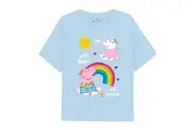 Peppa Pig Girls Rainbows & Friends Long-Sleeved T-Shirt (Light Blue) (5-6 Years)