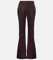 [Altuzarra] Altuzarra Serge leather bootcut pants AU 8 purple