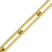 14K Gold Filled Paperclip Chain Rectangle Drawn Cable Unfinished Chain 4x13.8mm