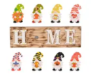 C69 Christmas Wooden Square Illuminated Doorplate Door Hanging Christmas Home Wall Hanging Decoration for Front Door