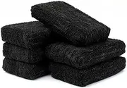 The Rag Company - Premium Grade Microfiber Detailing Applicator Sponges - Versatile Detailing Tool, Extra Absorbent, Able to Withstand Numerous Uses, 3in x 5in, Black (6-Pack)