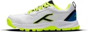 HUNDRED HyperDrive Cricket Shoes (White/Lime/Blue, 9 UK/ 10 US/ 43 EU)