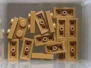 LEGO Parts - Medium Nougat Plate 1 x 2 - No 3023 - QTY 15