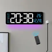 16.2" Digital Wall Clock with Remote Control Large Display LED Clock for Livi...
