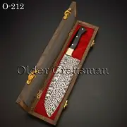 SUPERB JAPANESE SANTKO KNIFE HAND MADE RAZOR SHARP, EXOTIC WOODEN BOX O-212
