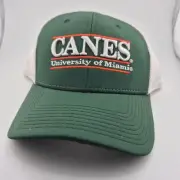 The Game Trucker Hat Men OS Green Miami Hurricanes Benchmark Adjustable Snapback