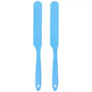 2Pcs Silicone Spatula Scraper 9.45" Reusable Non-Stick Flexible Spatulas Blue