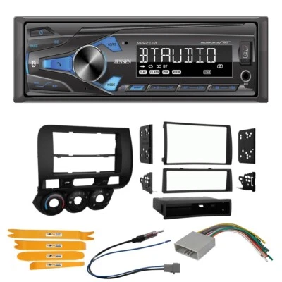 Jensen Single DIN Bluetooth Car Stereo AM/FM Receiver for 2007-2008 Honda FIT
