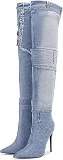 [Generic] Over The Knee Boots for Women, Thigh High Boots, Pointed Toe Stiletto Heel Over The Knee Boots, Over Knee Boots, Women's Over-the-knee Boots