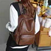 MS Simple Style Women Leather Backpack Useful Large Capacity Back Pack for Schoo