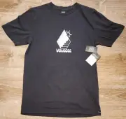VOLCOM Men's T-shirt; Short Sleeve, Size Medium, Black