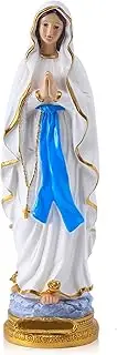 QIANLING 8.7" Virgin Mary Statue for Catholic Altar Decor, Lourdes and Blessed Mother Figurine, Resin Religious Gifts for Mom, Perfect for Home and Religious Decoration Blessed Virgin Mary Sculpture
