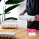 【Dagebeno荷生活】獨立立式存放卡扣式雞蛋保鮮盒 防碰撞簡約設計雞蛋分裝盒(12格款2入)