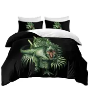 Green Scary Dinosaur Quilt Cover