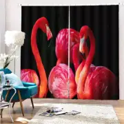A Flock Of Flamebirds 3D Blockout Photo Print Curtain Fabric Curtains Window