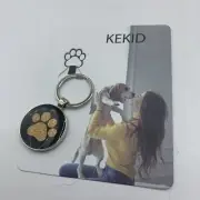 QR Code Dog Tag Pet Stainless Steel Bone Ring Activate Account KEKID NEW
