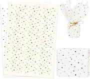 40pcs Stars Print Tissue Paper, 20x28in Cute Wrapping Tissue Paper Gift Wrap Paper Tissue Paper Sheets for Gift Packaging Wedding Birthday Party Supplies DIY Crafts (Black Stars)