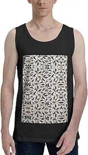 [FSCEV] Trotting Flat Coated Retrievers Paw Men's Tank Top Shirt Gym Workout Daily Dressing Take A Walk Home-Based Essentials