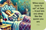 3x2 Funny Wine Drinking Queen Lady Meme Fridge Refrigerator Magnet (D.Romeo)