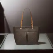 Michael Kors Jet Set Medium Signature Logo Pocket Tote Bag NWT