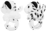 Gogogmee 2pcs Plush Animal Slap Bracelets Wristbands for Classroom Prizes Adorable Fuzzy Slap Bands Jungle Theme Party Favors Stuffed Animal Design